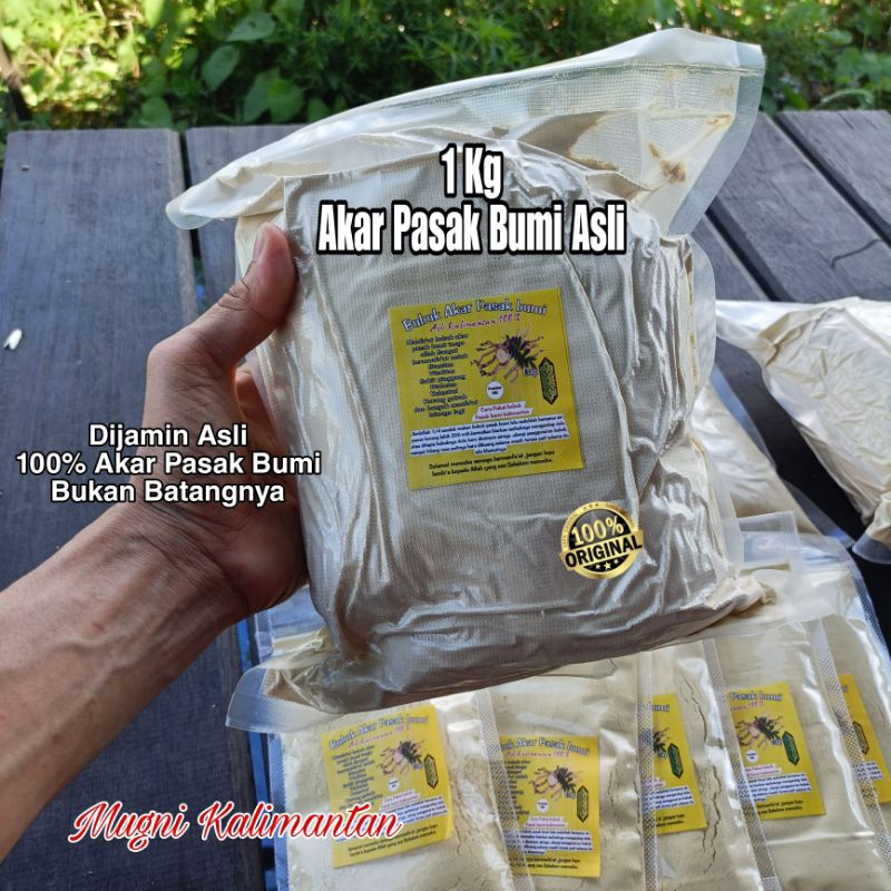 Akar pasak bumi bubuk halus serbuk pasak bumi putih tongkat ali kalimantan obat tradisional untuk st