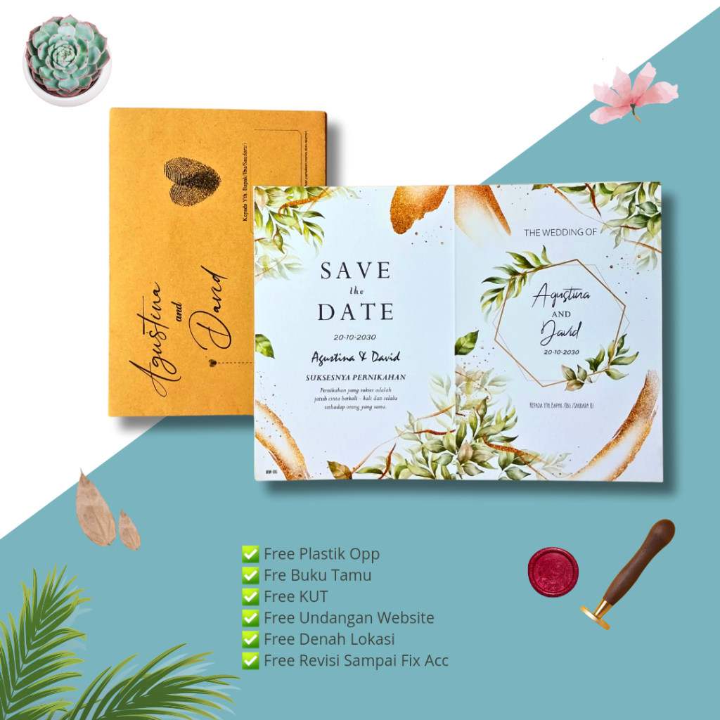 UNDANGAN AMPLOP / UNDANGAN RUSTIC / UNDANGAN AMPLOP KRAFT / KODE AMPLOP MW-06