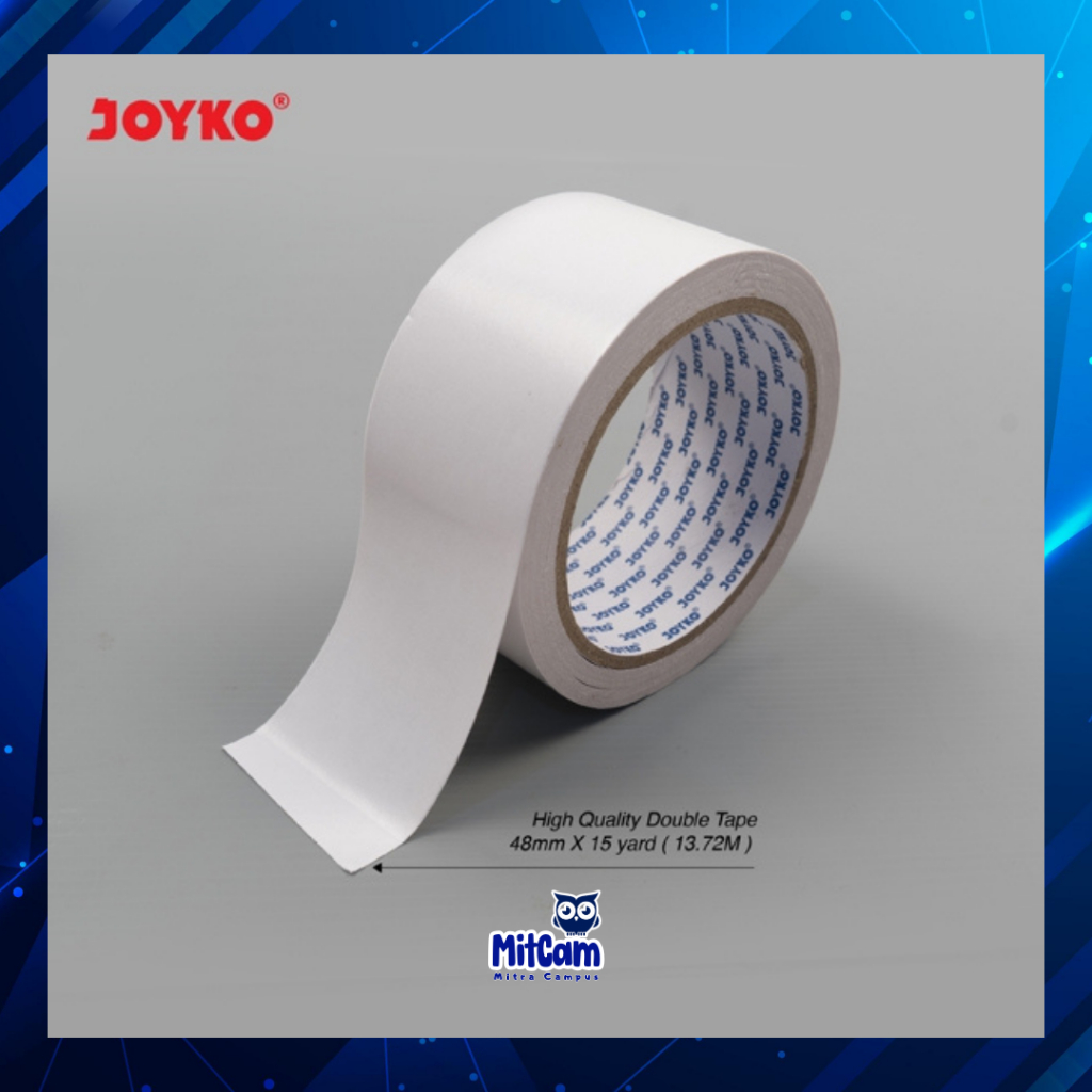 

DOUBLE TAPE JOYKO 48 MM / DOUBLE TAPE JOYKO 4CM / Double Sided Tape Perekat 2 Sisi Joyko 48 mm x 15 yard / DOUBLE TAPE JOYKO 2 '