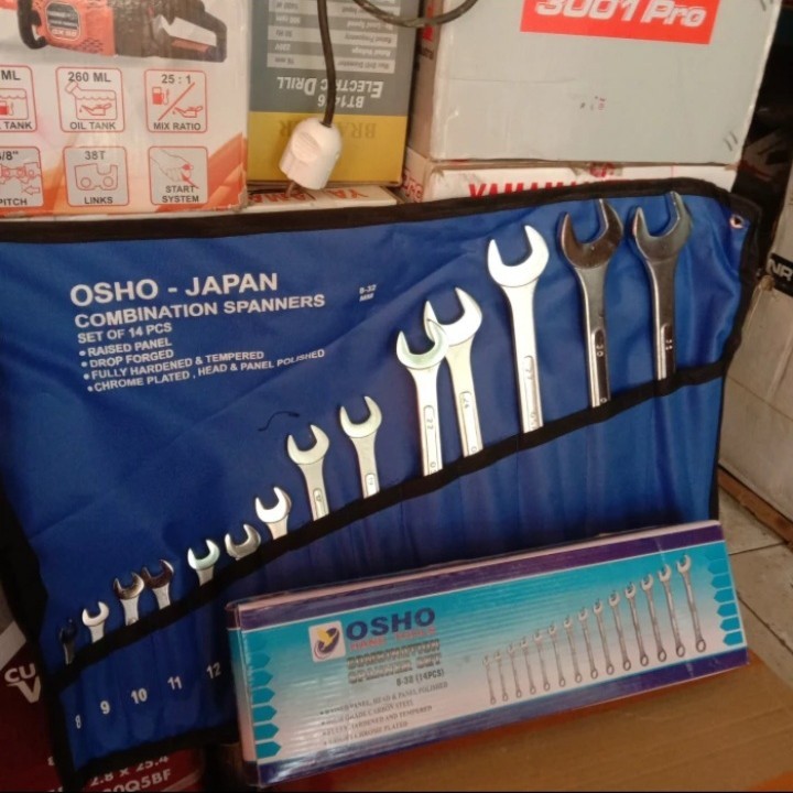 Kunci Ring Pas Set 14Pcs 8-32mm Combination Wrench 14 pcs OSHO 14 pcs
