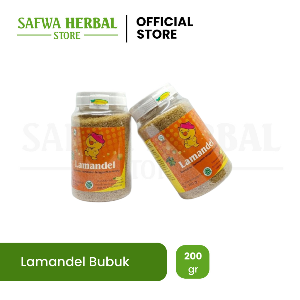 

Obat Herbal Lamandel Bubuk Kemasan Botol Isi 200gr / 100% Herbal Alami Keaslian Terjamin