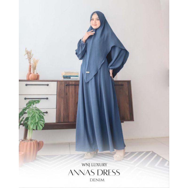 SALEEE....Annas Gamis Dan Khimar Wanoja Ori Wnj