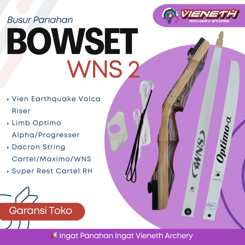 PAKET BUSUR PANAHAN WNS -  BOWSET WNS 2 - STANDAR BOW