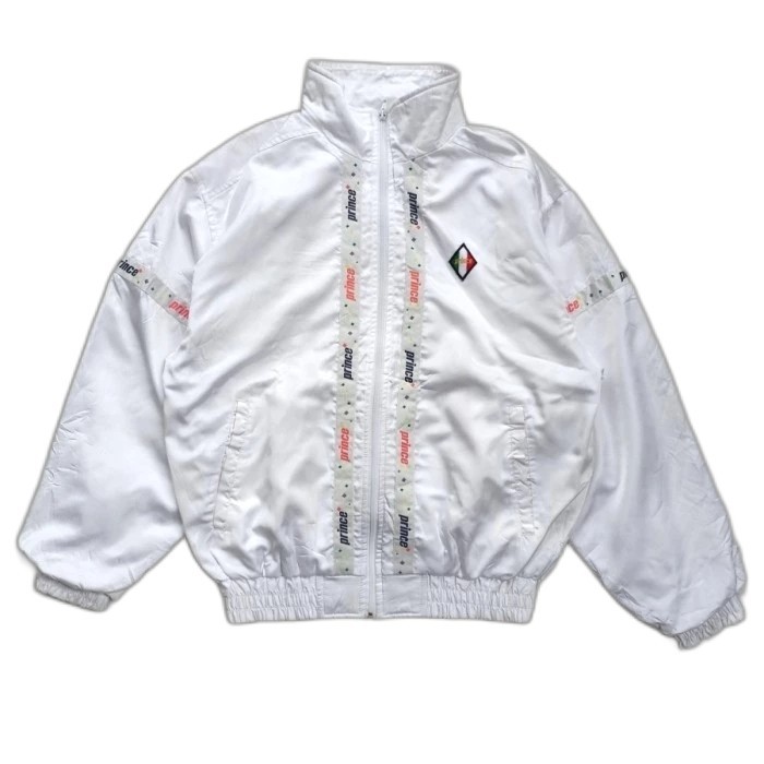 jaket vintage 90s prince taped logo windbreaker jacket casual boxy