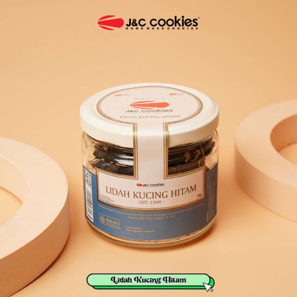 

J&C Cookies Kaca Lidah Kucing Hitam