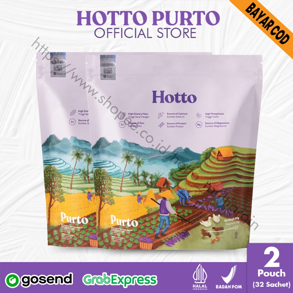 

Hotto Purto Multigrain with Purple Potato 9 Pouch Oat Superfood