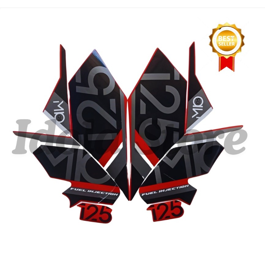 Stiker Striping Mio M3 2017 Hitam Merah List Stiker Standar Mio M3 2017 Striping Standar Mio M3 2017