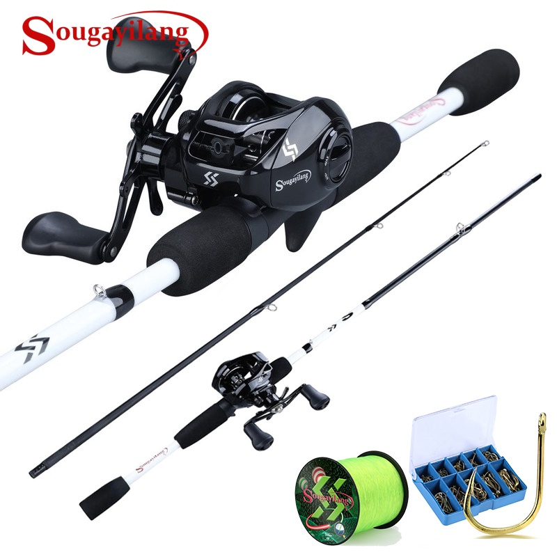 Sougayilang Pancingan Set Lengkap Joran Casting 1.65m 1.75m Joran Pancing Dan Reel Pancing Casting R