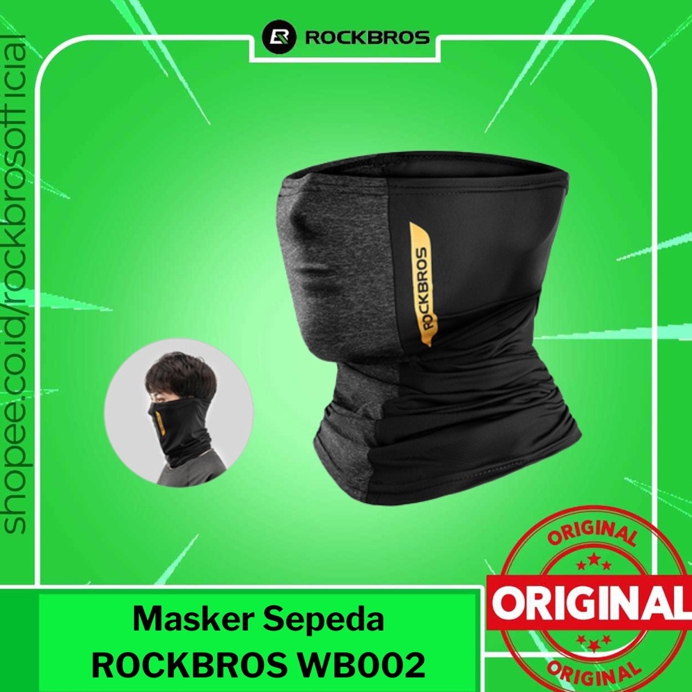 KODE C38Z Masker Sepeda ROCKBROS WB2 Hitam Scarf Slayer Motor Gowes Anti UV