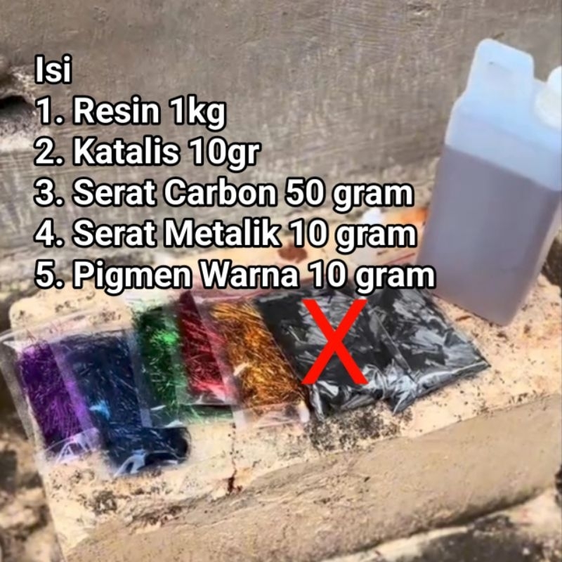 CARBON FORGED / PAKET LENGKAP CARBON FORGED HEMAT RESIN 1KG CARBON 50 gram