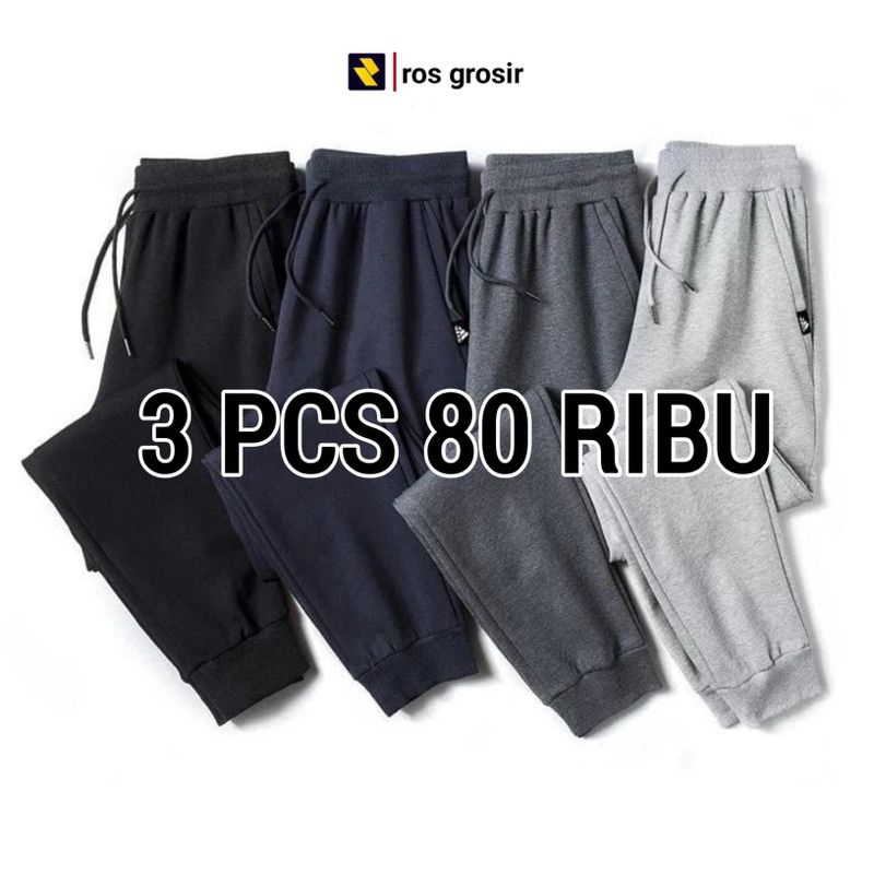 CELANA JOGGER PANJANG 80 RIBU DAPAT 3 PCS