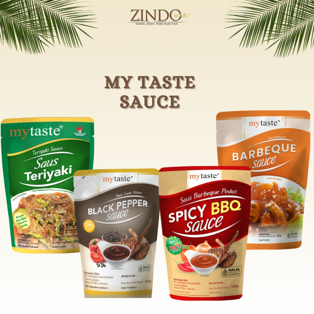 

MY TASTE SAUCE 500GR ALL VARIANT / SAUS TERIYAKI, BARBEQUE, SPICY BBQ, BLACKPAPER