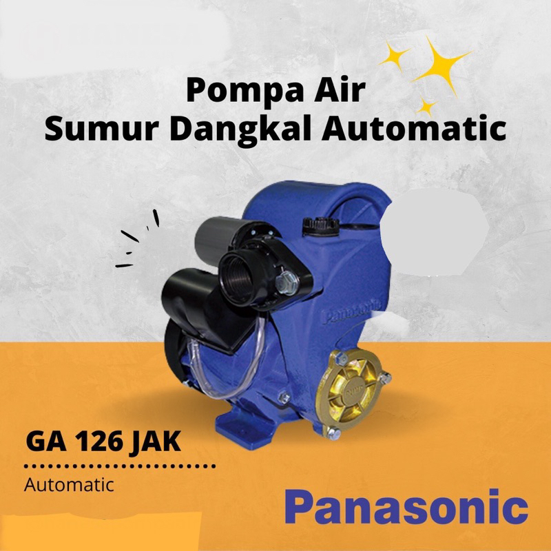 Mesin Pompa Air Sumur Auto PANASONIC GA-126 JAK 126JAK OTOMATIS