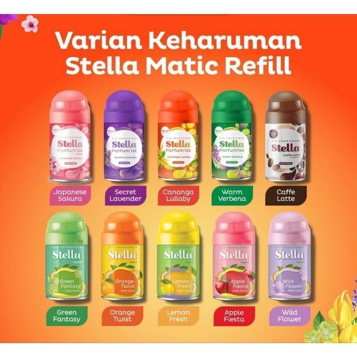 Stella Matic Spray REFILL Air Freshener 146 gr  225 ml KODE C4G4