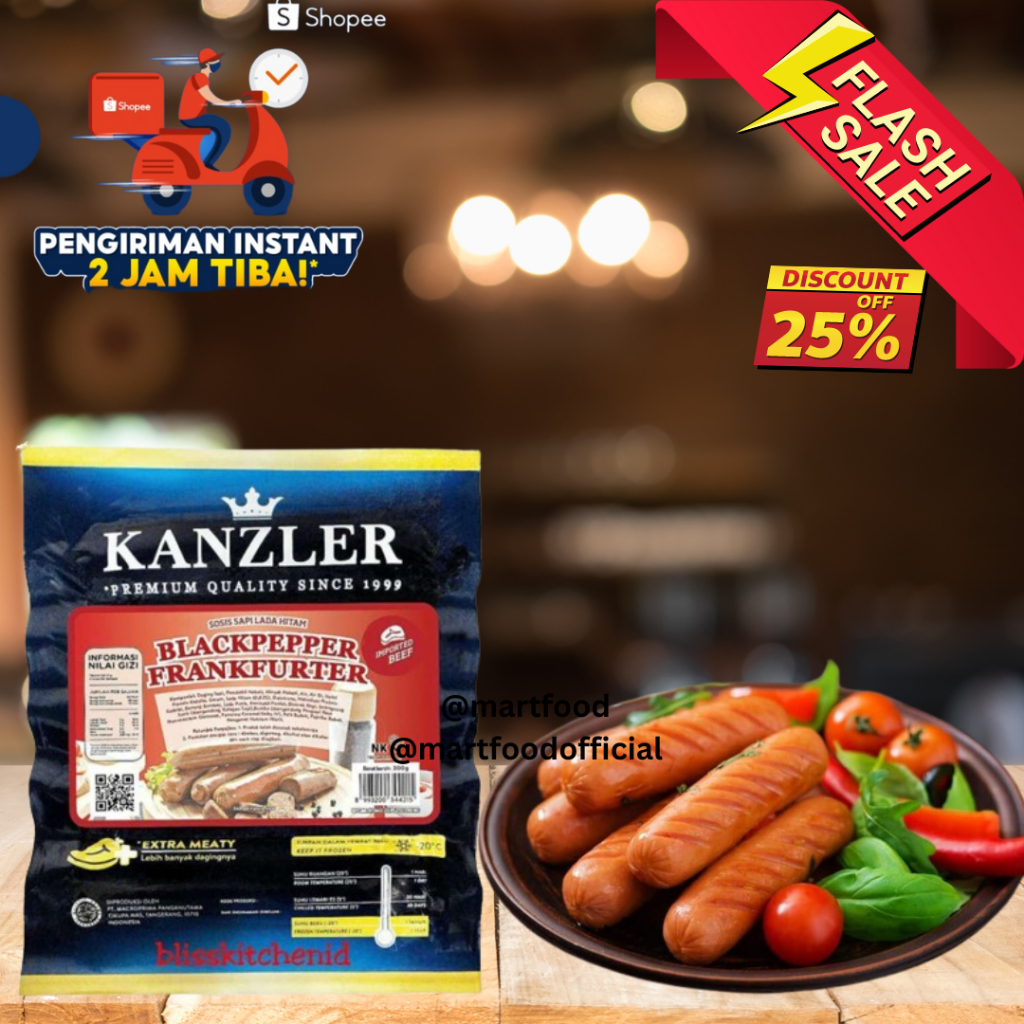 

Sosis Sapi Blackpapper Frankfulter 300 gr halal