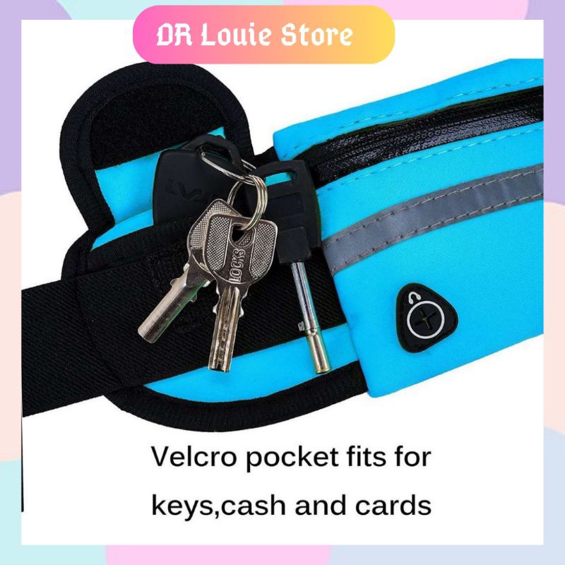 exclusive tas pinggang lari waterproof 1 kantong tas olahraga lari jogging gym tas ikat pinggang hp