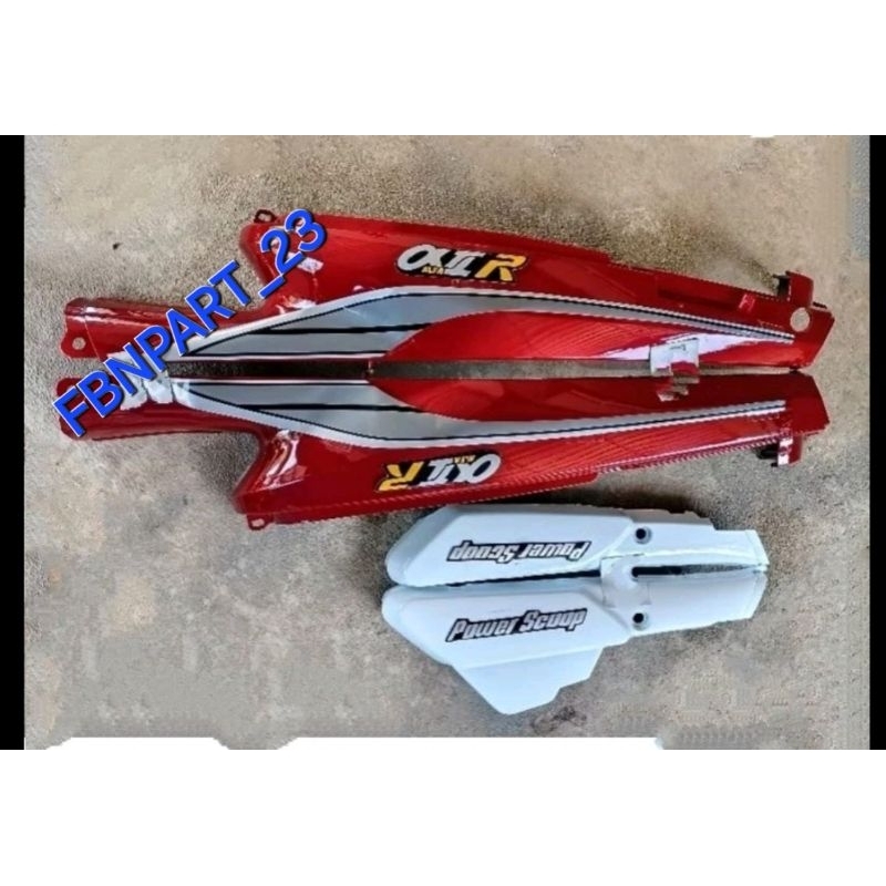 cover body belakang motor Yamaha alfa 100 set bok aki