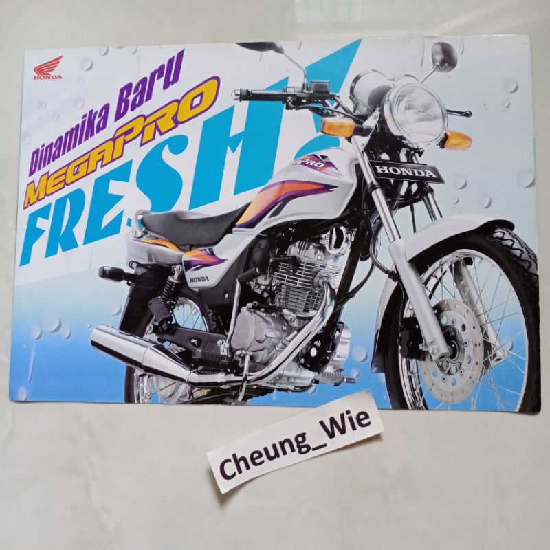 Poster Jadul Antik Brosur Leaflet Honda Mega pro / Megapro old 1600 ori dealer