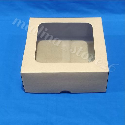 

Kardus coklat window ukuran [ 18X18 ] per pcs (ECER)