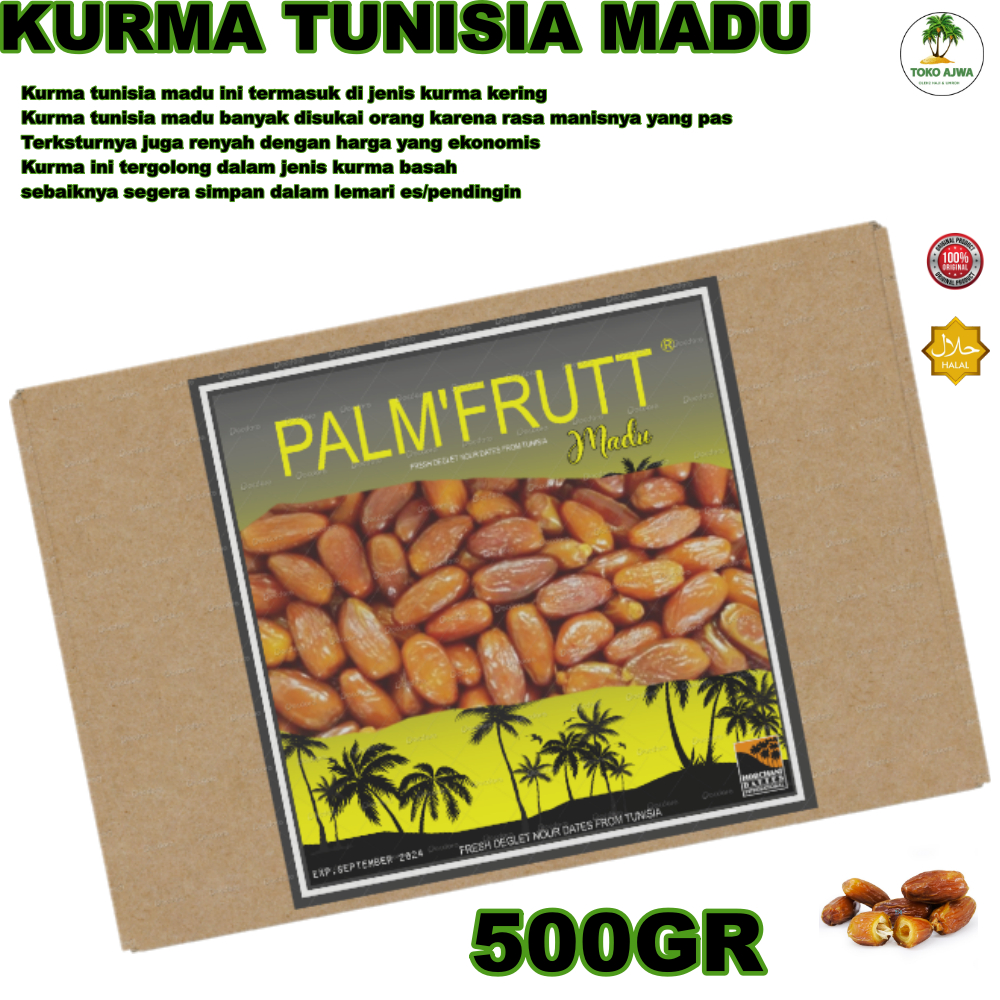 

Kurma TUNISIA MADU 500gr [kemasan dus]