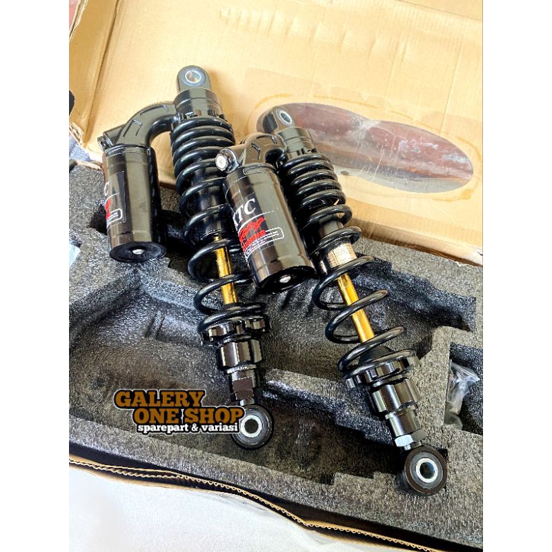 TERBARU  SHOCK BREAKER TABUNG MODEL KTC HITAM AS GOLD 320MM RX KING CB GL AEROX NMAX OLD DLL