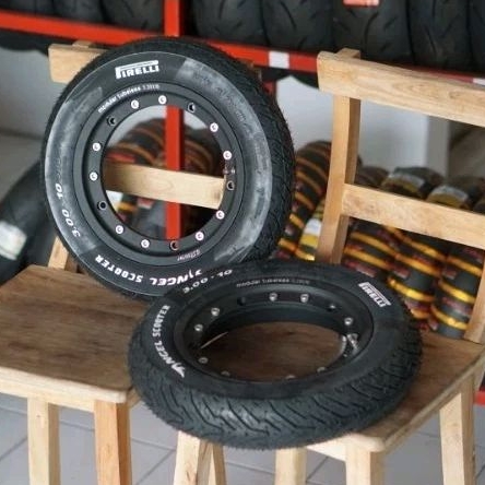 Paket Velg Tubeless Modular GS Set Ban Pirelli Angel Scooter Ring 10 Vespa Px Ps Sprint Excel Npx