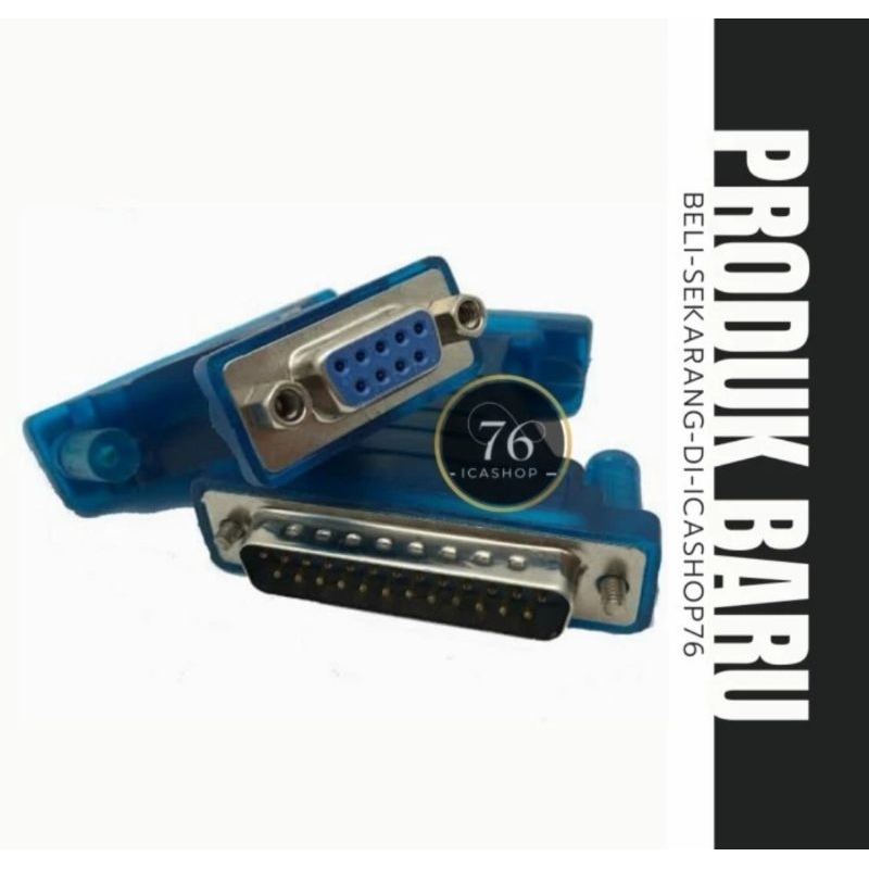 CONVERTER SERIAL DB9 FEMALE TO DB25 MALE ADAPTER