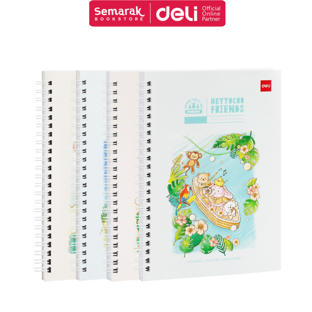 

Deli LA560 Spiral Notebook Heyyocoo Friends Buku Tulis Catatan A5