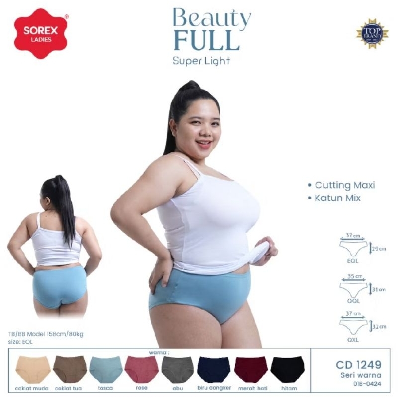 Celana dalam wanita jumbo size Sorex 1249 EQL QQL QXL