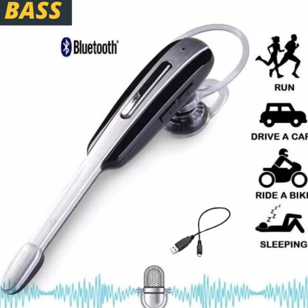 Headset Single Bluetooth Wireless Android HM1000 V 4.0 Super Bass-Headphone-in-ear With Hook