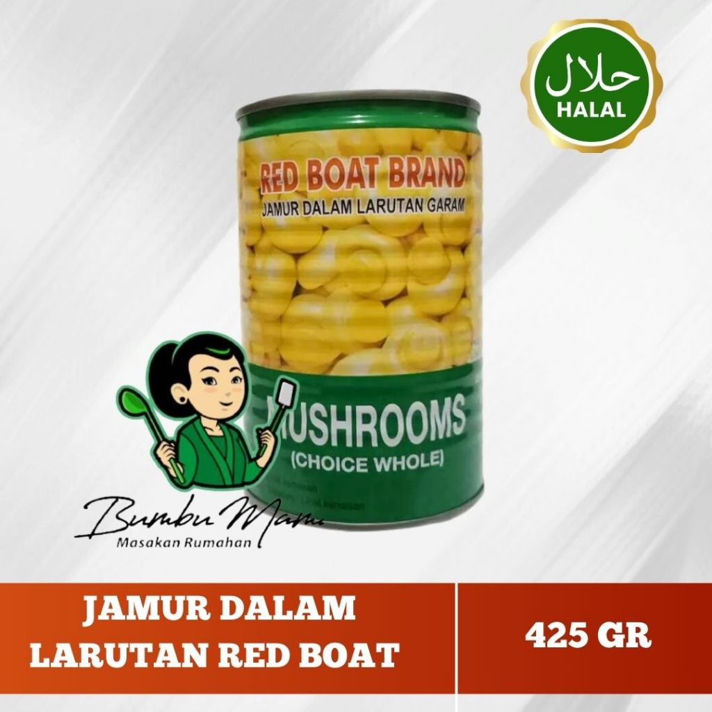 

Jamur Kancing Kaleng Red Boat Brand 425gr / Jamur Dalam Larutan