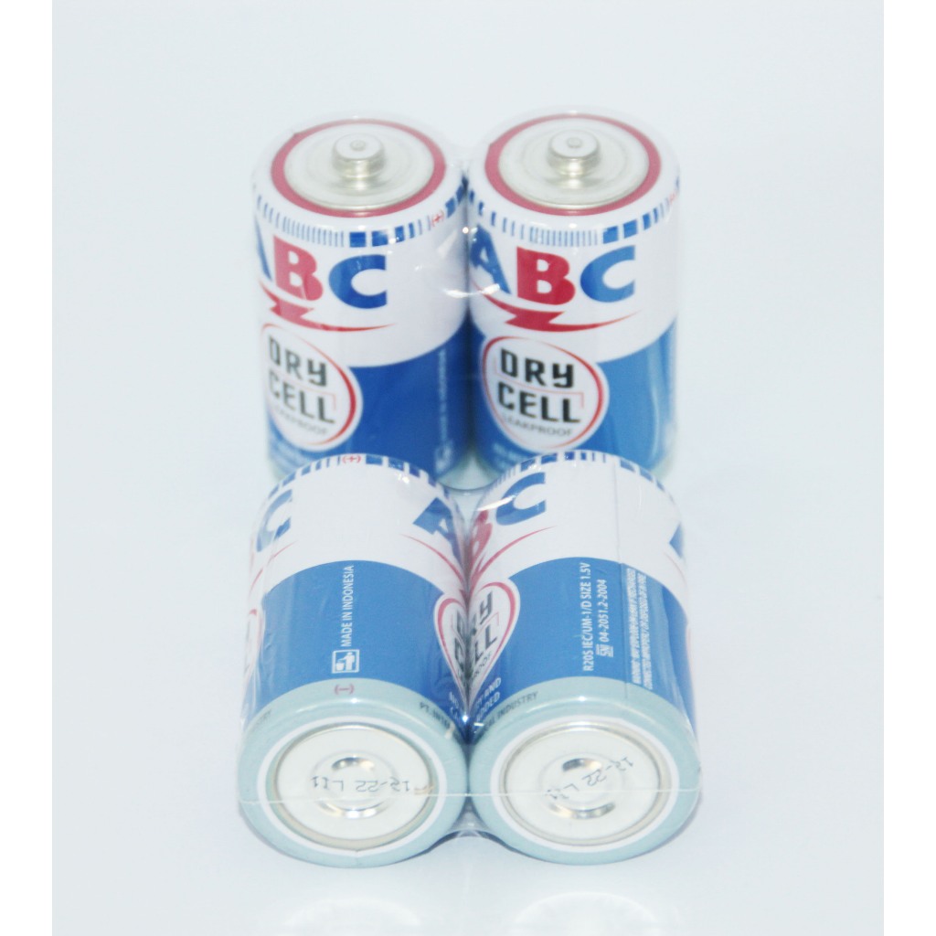 BATERAI ABC R-20 BIRU SIZE D