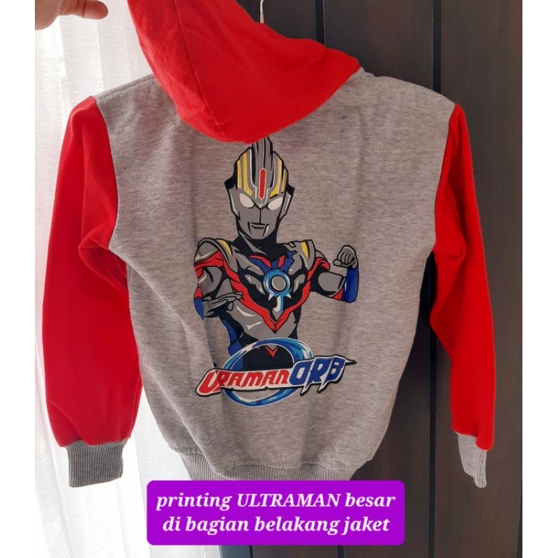 kaos ultraman jaket anak karakter ultraman hoodie jaket ultraman