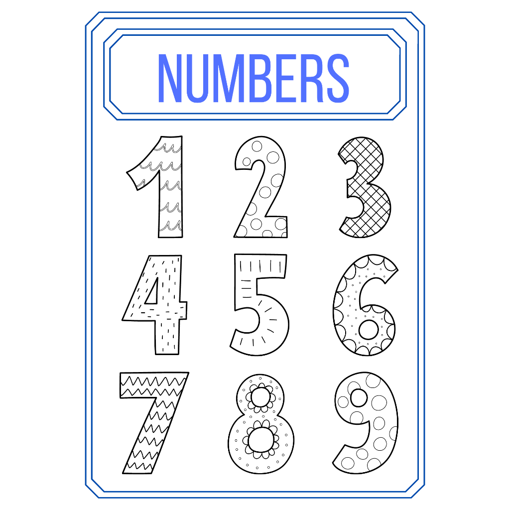 Termurah Coloring Book digital, spesial Angka Number ready to print