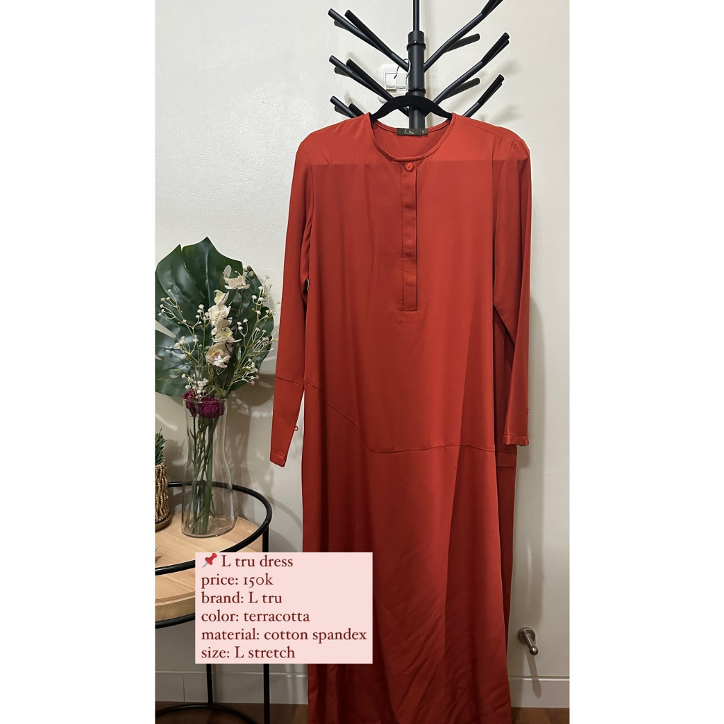 Preloved L tru teracotta dress