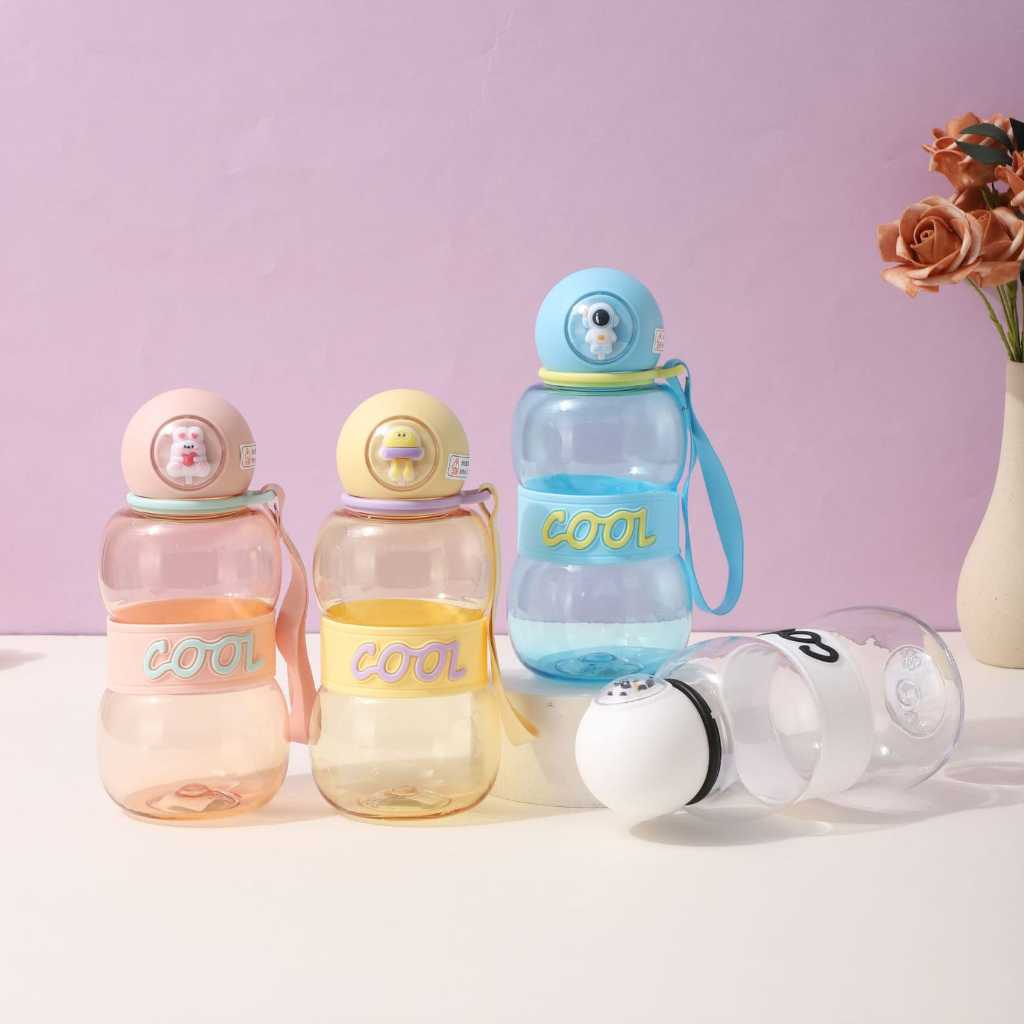 BOTOL MINUM ANAK COOL LUCU TALI PENDEK KAPASITAS 600 ML KODE HX 3087