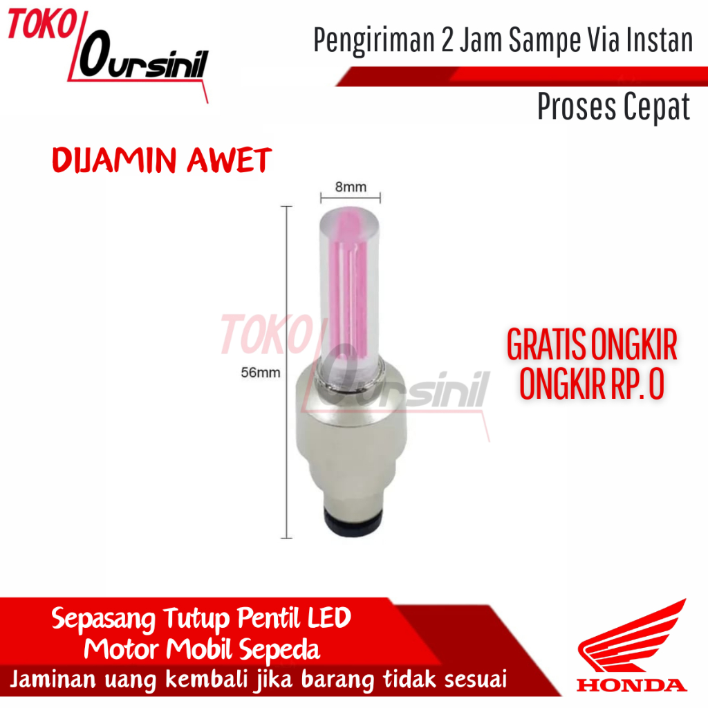 -UNG-TUTUP PENTIL BAN LED BISA NYALA HARGA SEPASANG VARIASI MOTOR MOBIL SEPEDA KUALITAS PREMIUM AWET