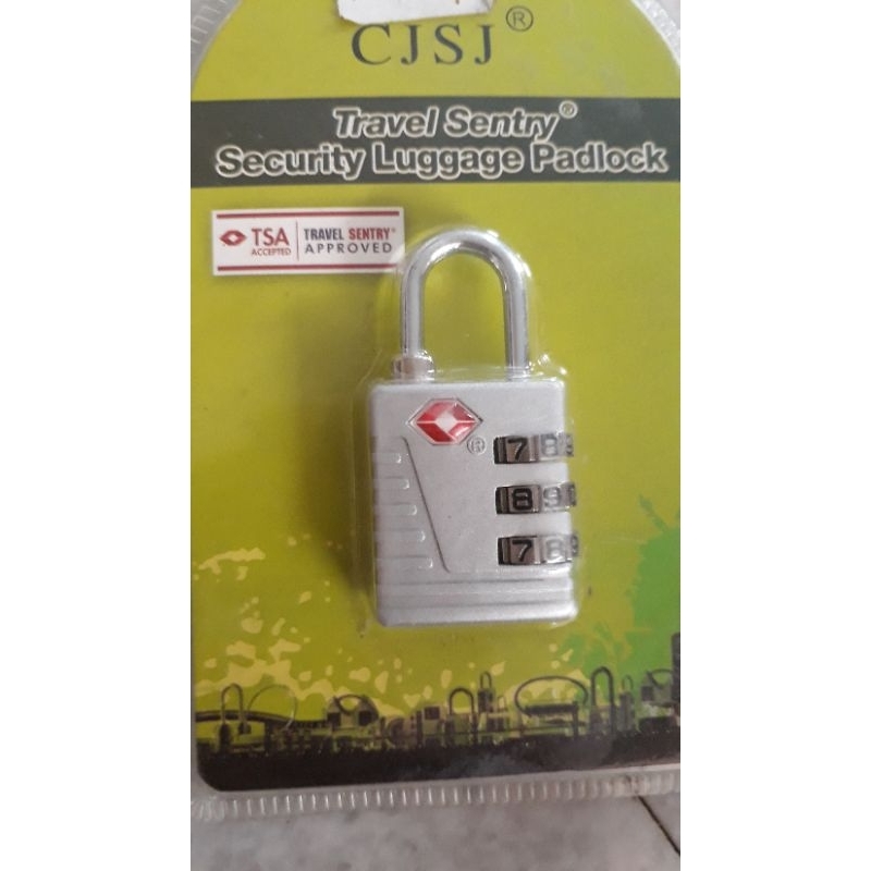 Travel Luggage Padlock/Gembok Koper Baja