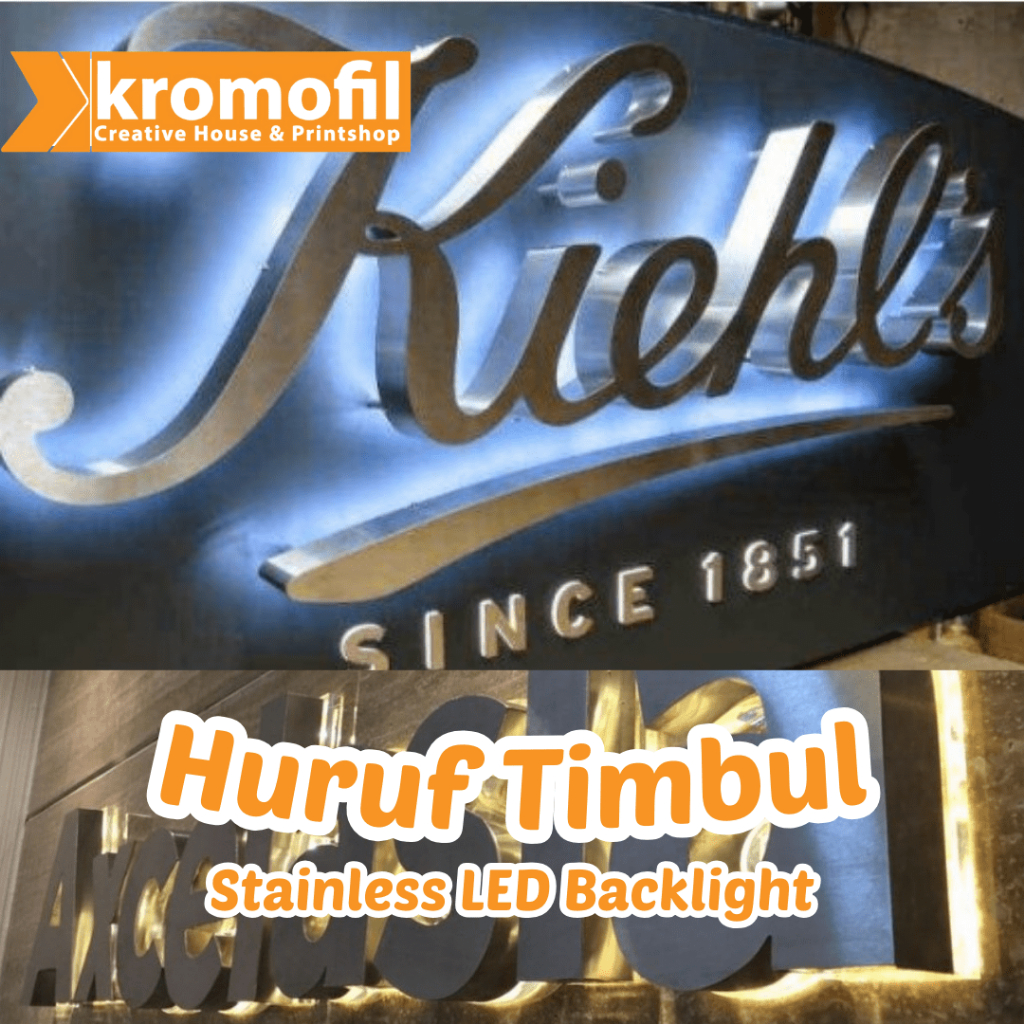 Huruf Timbul Stainless LED Backlight Custom