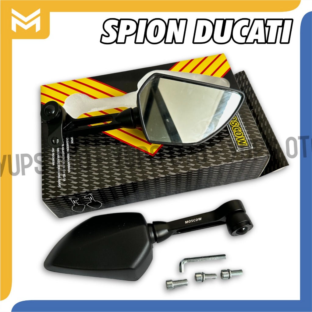 SPION DUCATI VARIO 160 MERK MOSCOW HITAM KACA BENIN SPION DUCATI VARIO 160 ABS DAN CBS UNIVERSAL