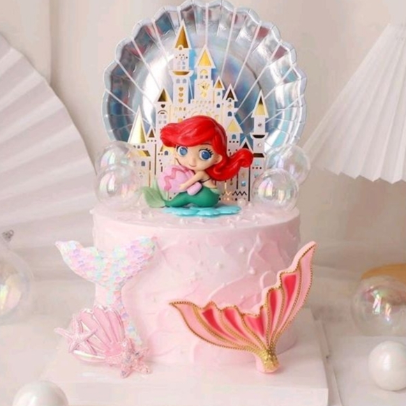 Topper Cake Ariel Mermaid / Dekorasi Untuk Kue Tema Ariel / Figure