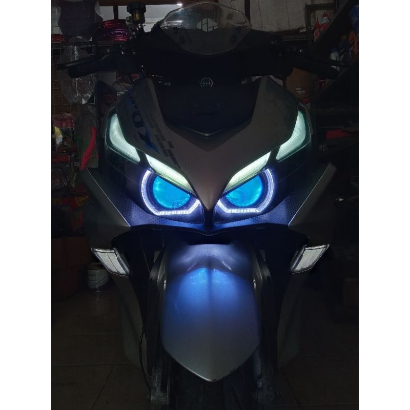 BILED HEADLAMP SET LAMPU DEPAN SET CUSTOM BILED AES EXPERIENCE BULLAES LAMPU ALIS DRL YAMAHA AEROX N