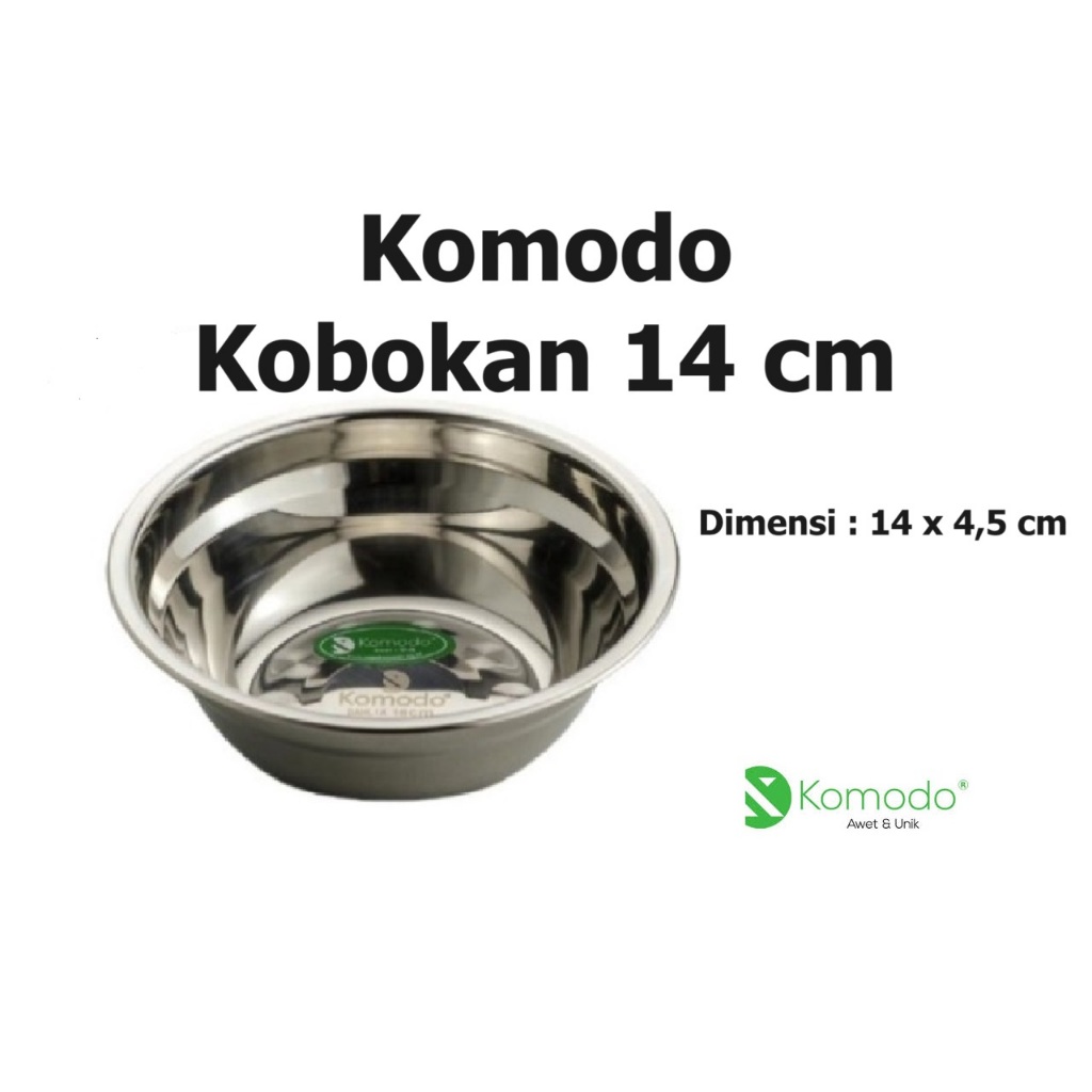 Komodo Kobokan Stainless 14 Cm Mangkok Tim Tebal