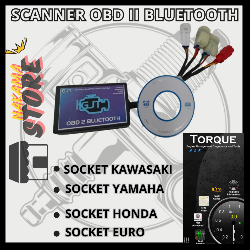 Scanner Motor Injeksi OBD 2 EURO 5 Versi Android dan Laptop