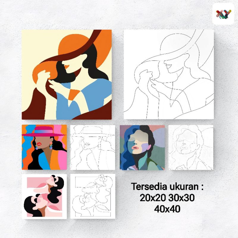 

XYart diy painting kanvas lukis sketsa mewarnai gambar lukisan canvas bergambar