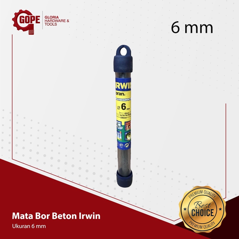 Mata Bor Beton Irwin Ukuran 6 mm