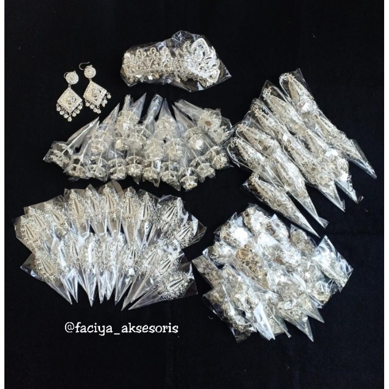 Set Sunting Pengantin / Wedding Aceh Full Tembaga Silver