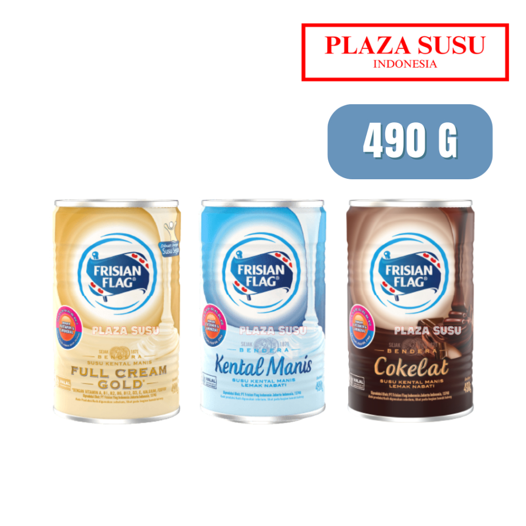 

FRISIAN FLAG SUSU BENDERA KENTAL MANIS ISI 490 G KALENG RASA ORIGINAL COKELAT FULL CREAM GOLD