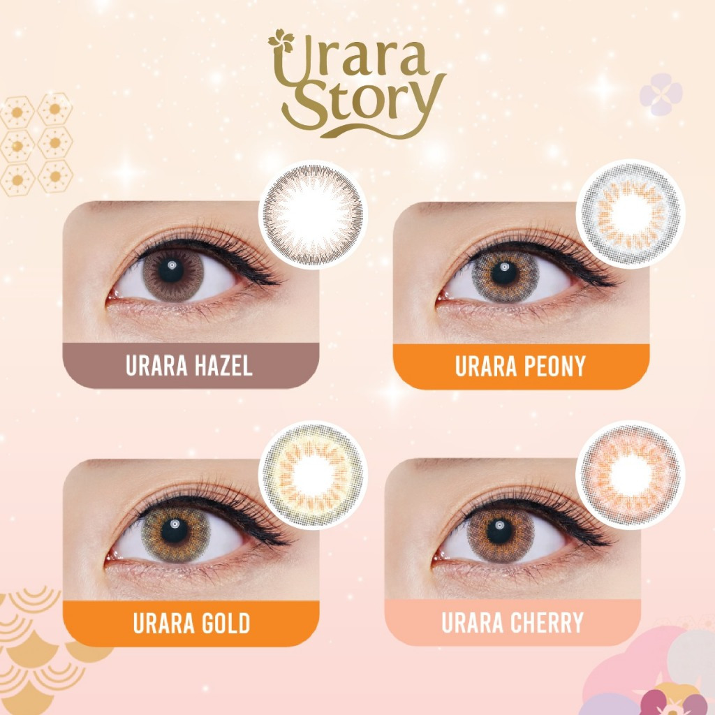 SOFTLENS FRESHKON URARA STORY HAZEL, CHERRY, PEONY ( NORMAL S/D -8.00 )