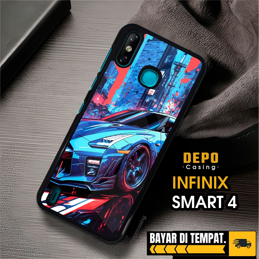 Case Infinix Smart 4 Casing Infinix Smart 4 Casing Depo Casing [CARS] Case Glossy Case Aesthetic Cus